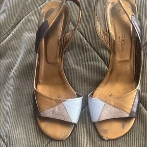 Via Spiga Women's Brown and Cream Sandals